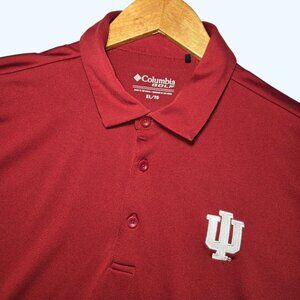 Columbia Golf Red Indiana Hoosiers Short Sleeve Polo Men's XL NCAA University